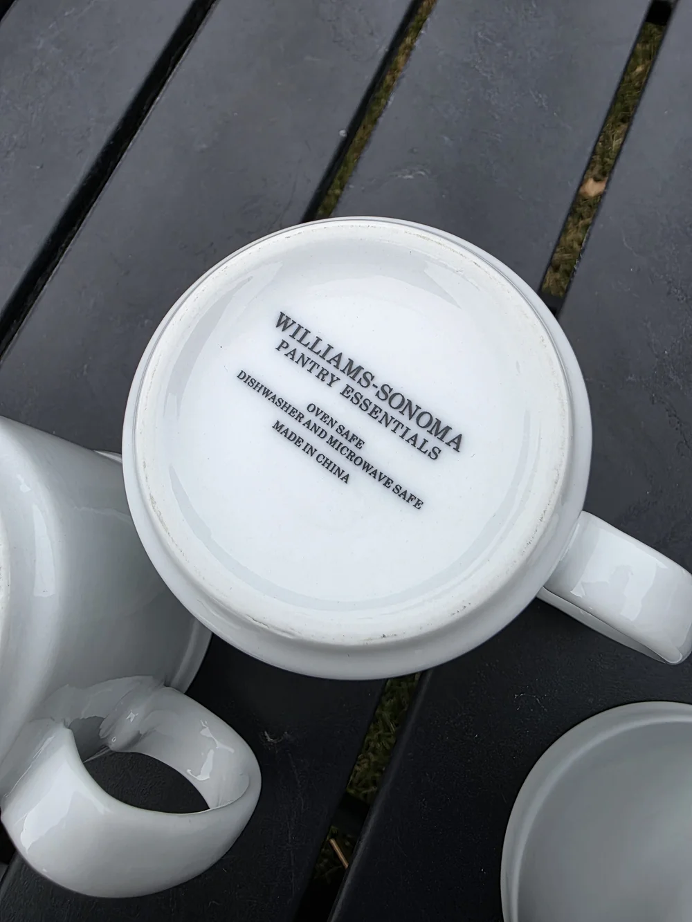 Williams Sonoma White Ceramic Mugs - Set of 4